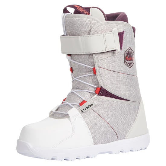 Chaussures de snowboard femme débutante, Maoke 300, grises