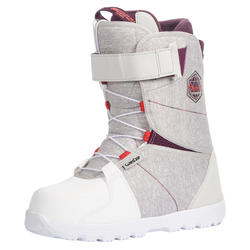 Chaussures de snowboard femme débutante, Maoke 300, grises