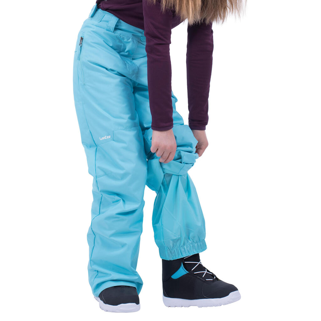 Snowboardhose Skihose SNB 500 Kinder Mädchen türkis