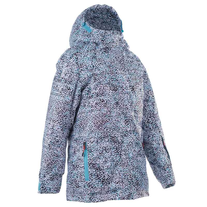 Girl's snowboarding and skiing jacket SNB 500 - Turquoise and Strawberry Pink