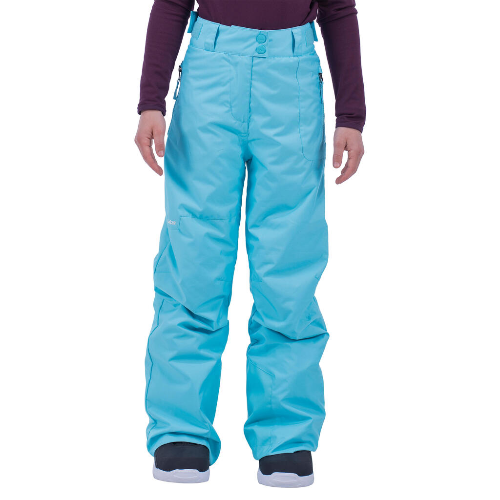 Snowboardhose Skihose SNB 500 Kinder Mädchen türkis