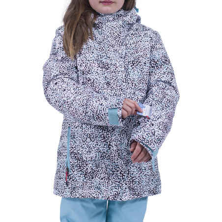 Girl's snowboarding and skiing jacket SNB 500 - Turquoise and Strawberry Pink