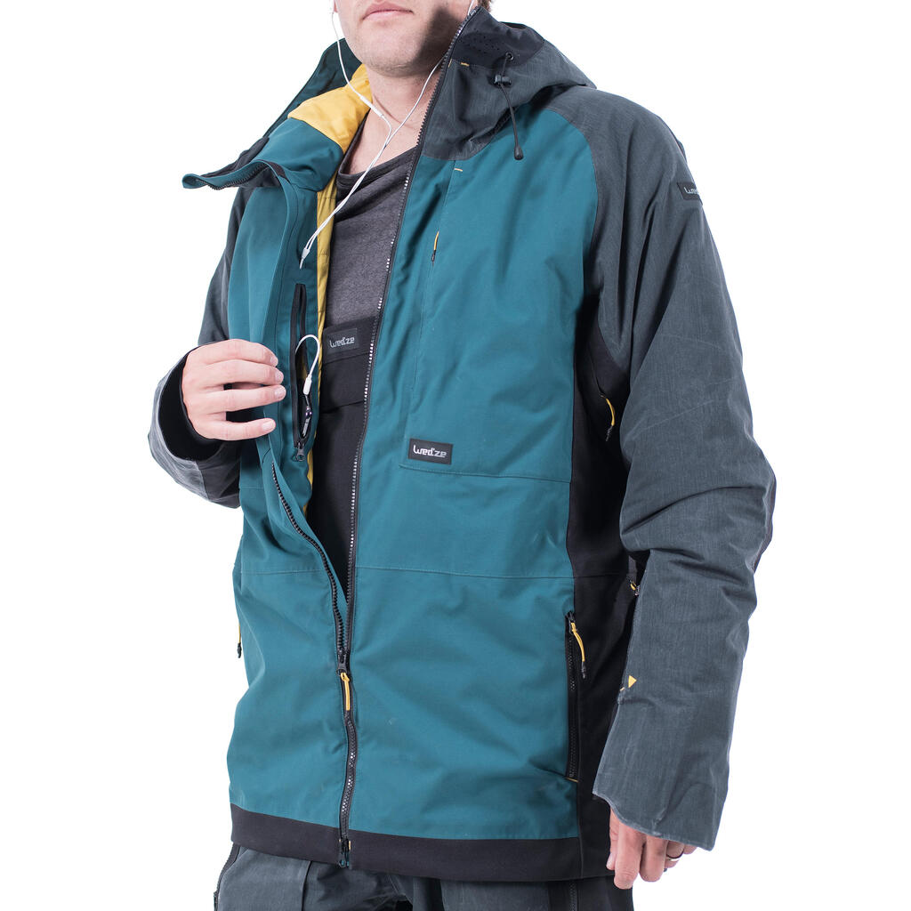 Men's Snowboard and Ski Jacket - Petrol