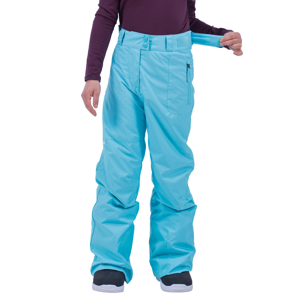 Snowboardhose Skihose SNB 500 Kinder Mädchen türkis