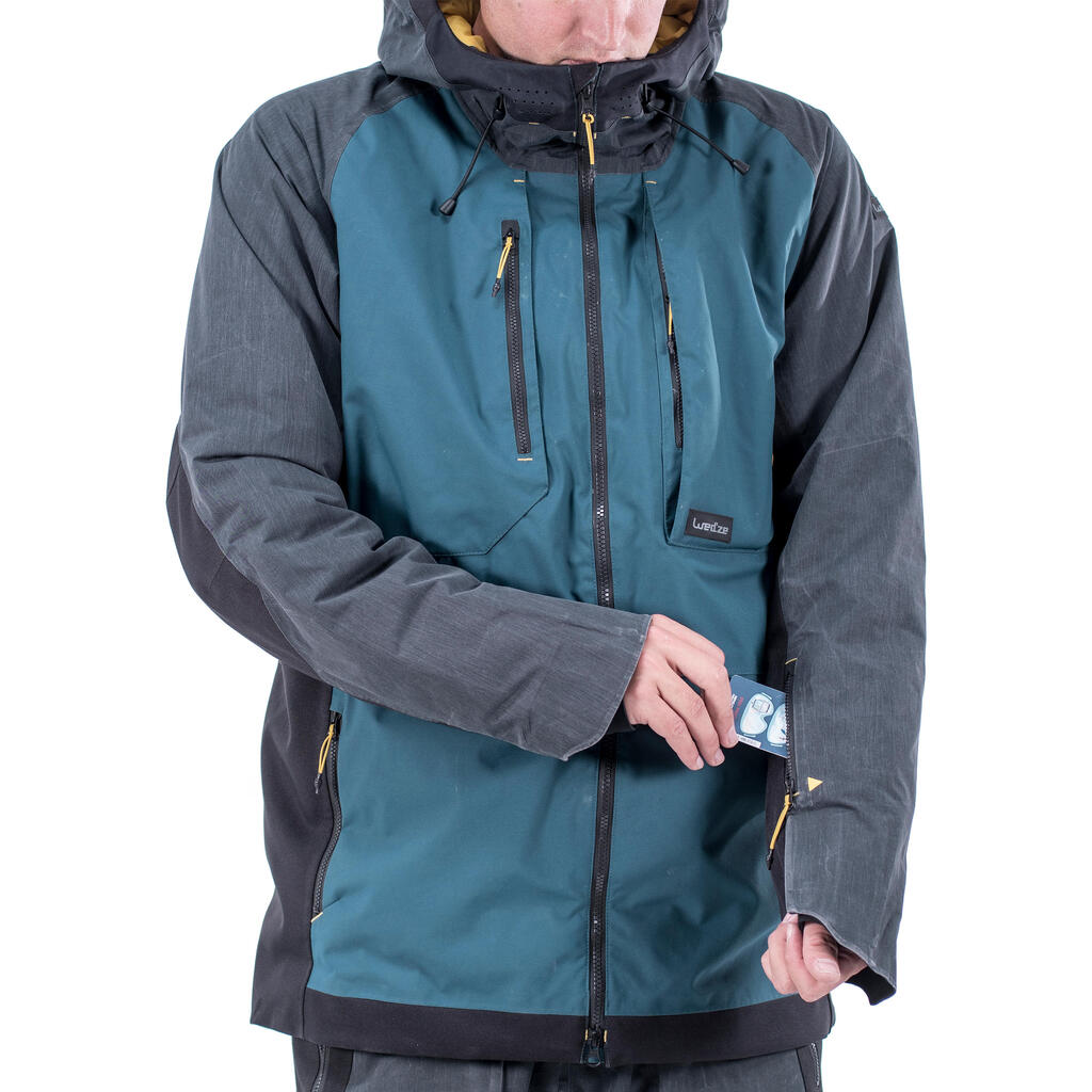 Men's Snowboard and Ski Jacket - Petrol