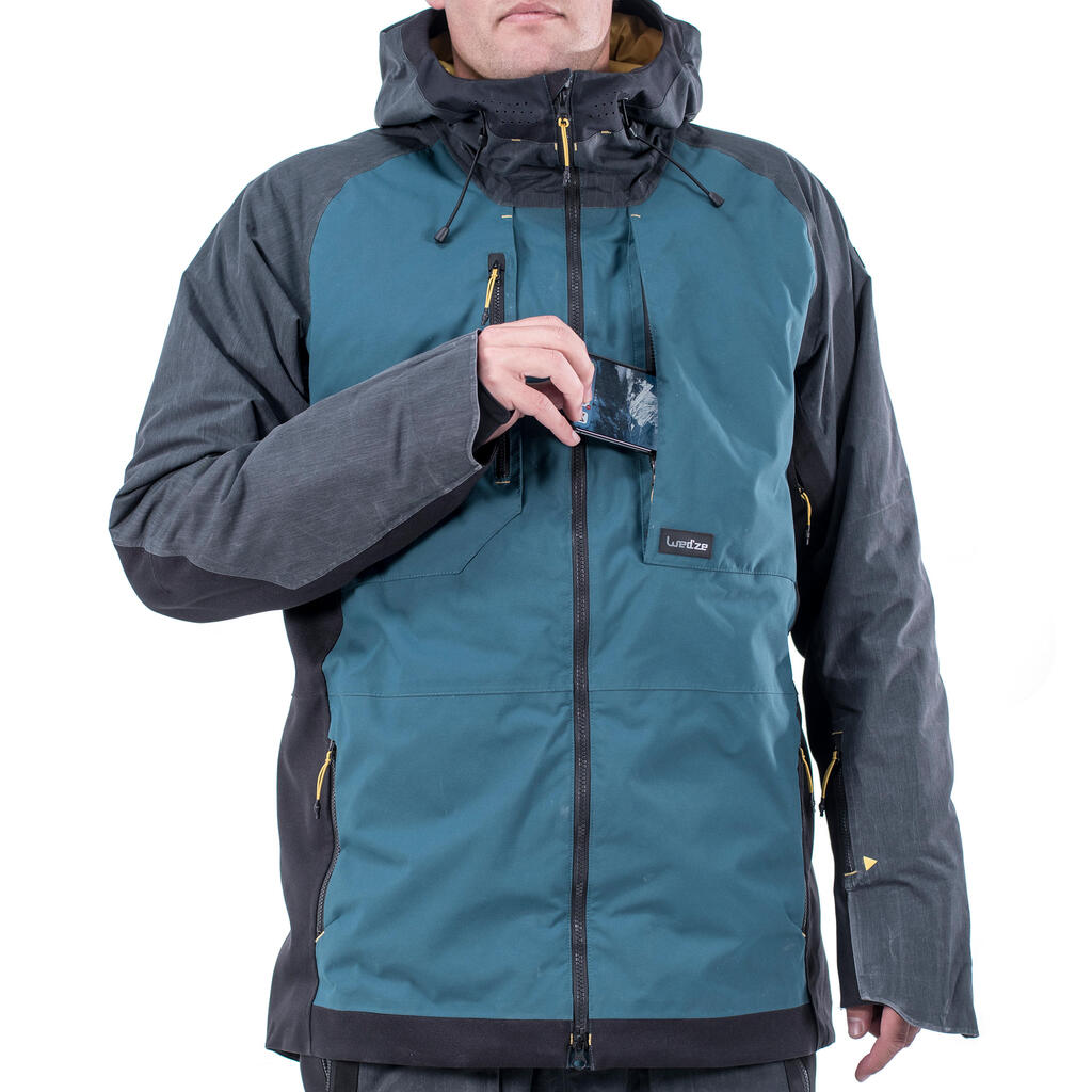 Snowboardjacke Skijacke SNB 900 Herren petrol