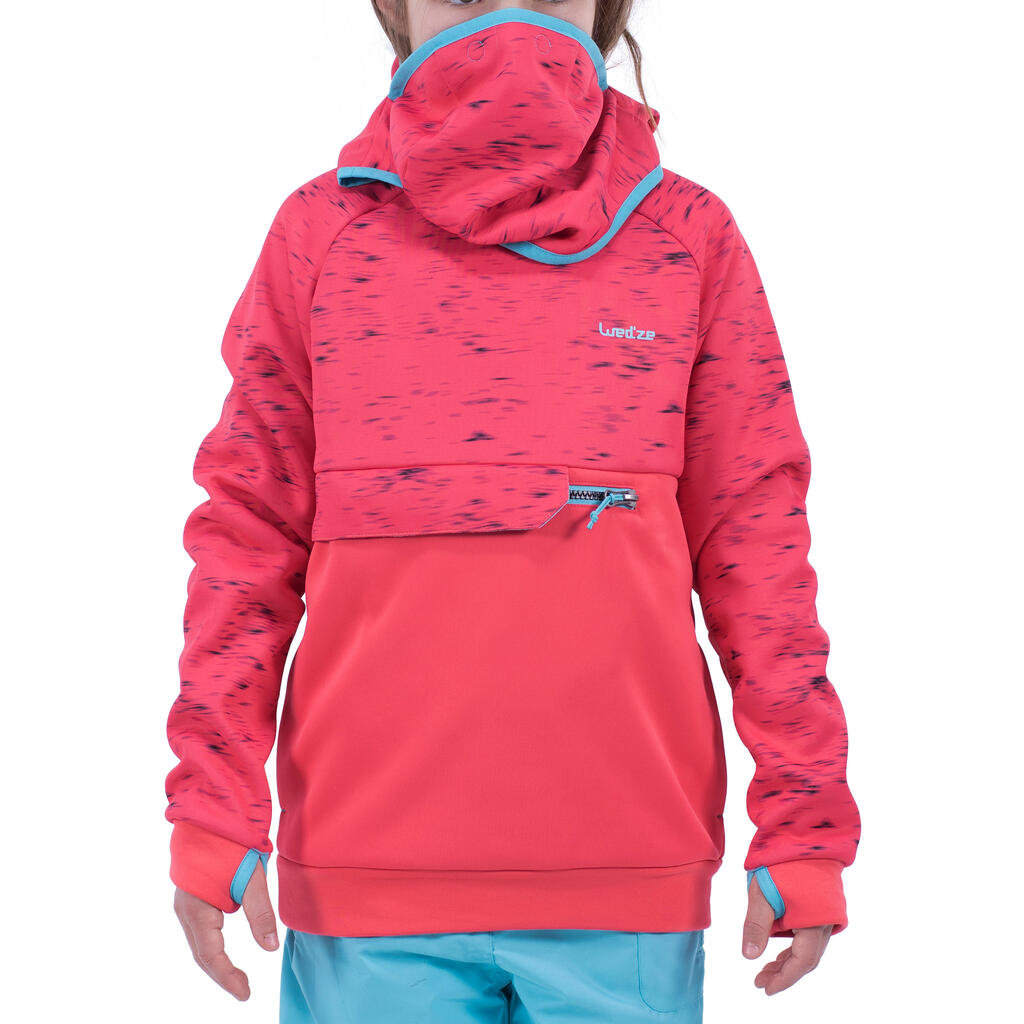 Sweatshirt Snowboard/Ski SNB HDY Mädchen erdbeerrot