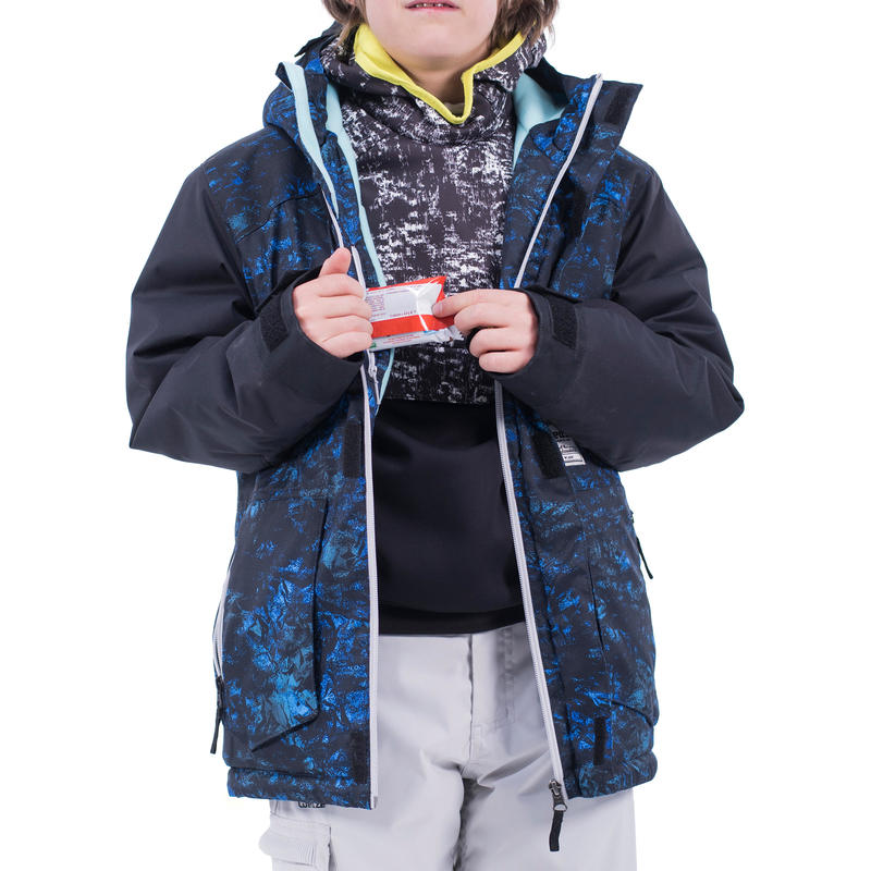 Boys' Snowboard and Ski Jacket SNB 500 - Dark Blue