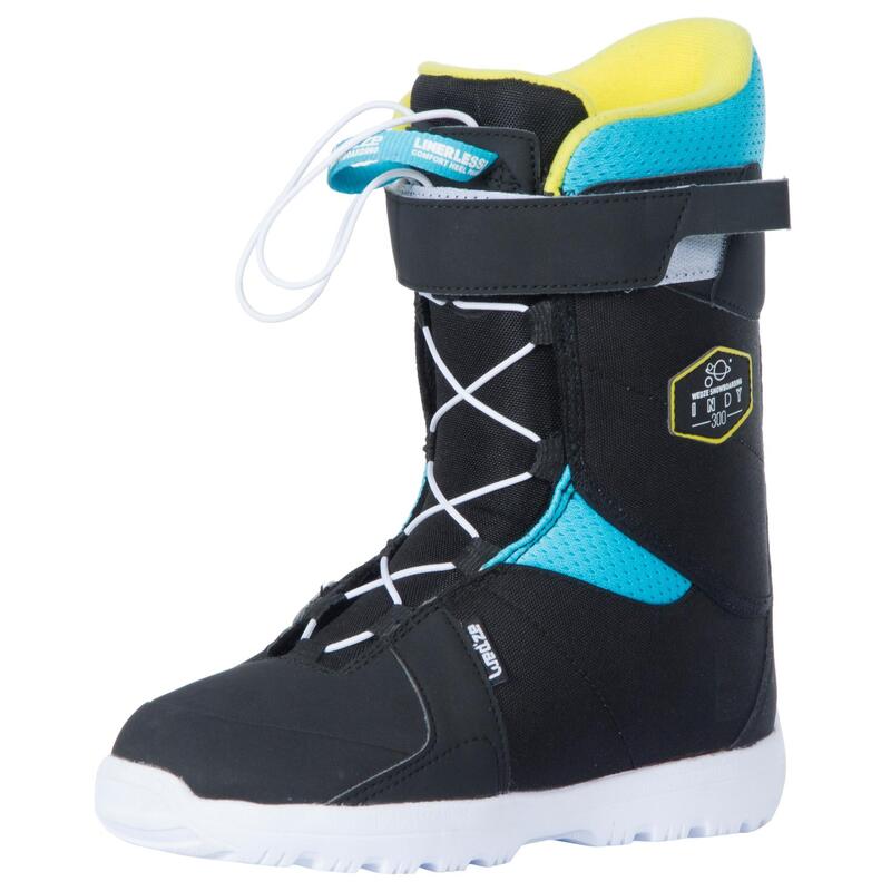 Botas snowboard niños ajuste rápido all mountain/freestyle, Indy 300