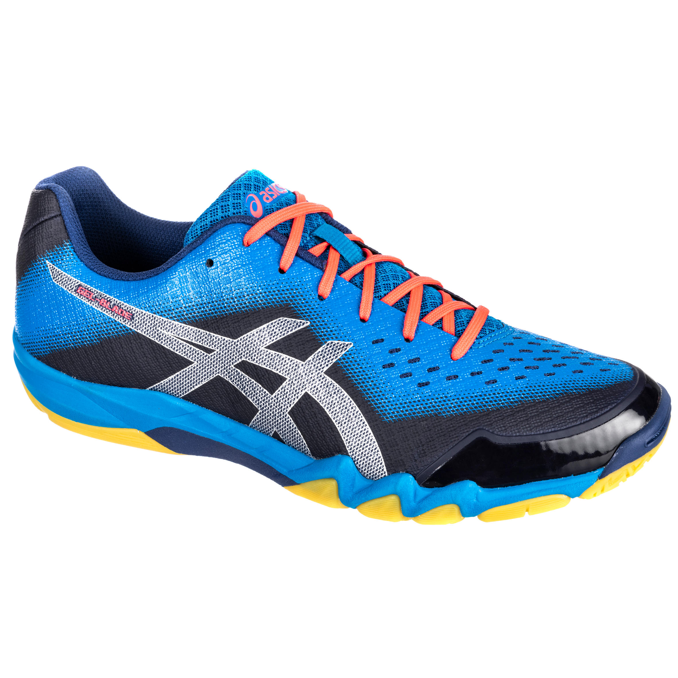 ASICS Badmintonschoenen voor dames Gel Rocket 9 Marineblauw Guave. -  Schoenen.nl