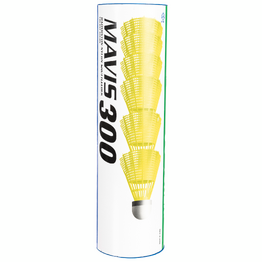 Volant plastique badminton Yonex - Mavis 300 Jaune X6 