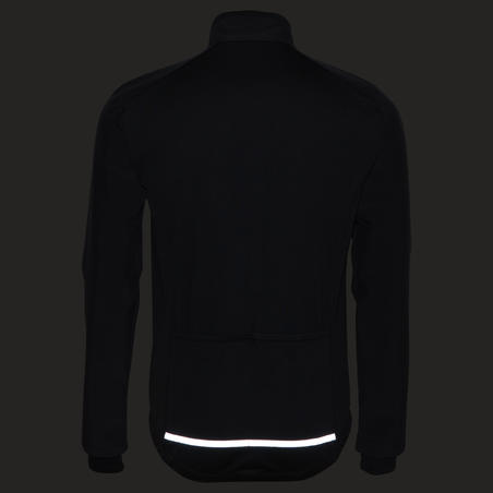 VESTE HIVER HOMME VELO ROUTE CYCLOTOURISME 100 NOIR