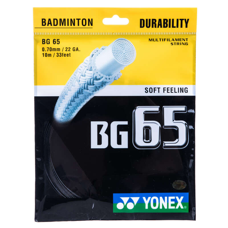 CORDAS BADMINTON Badminton - CORDA BADMINTON BG 65 PRETO YONEX - Material de Badminton