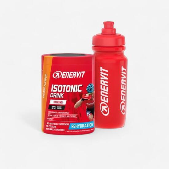 Bevanda energetica Enervit in polvere isotonic drink arancia 420g + borraccia