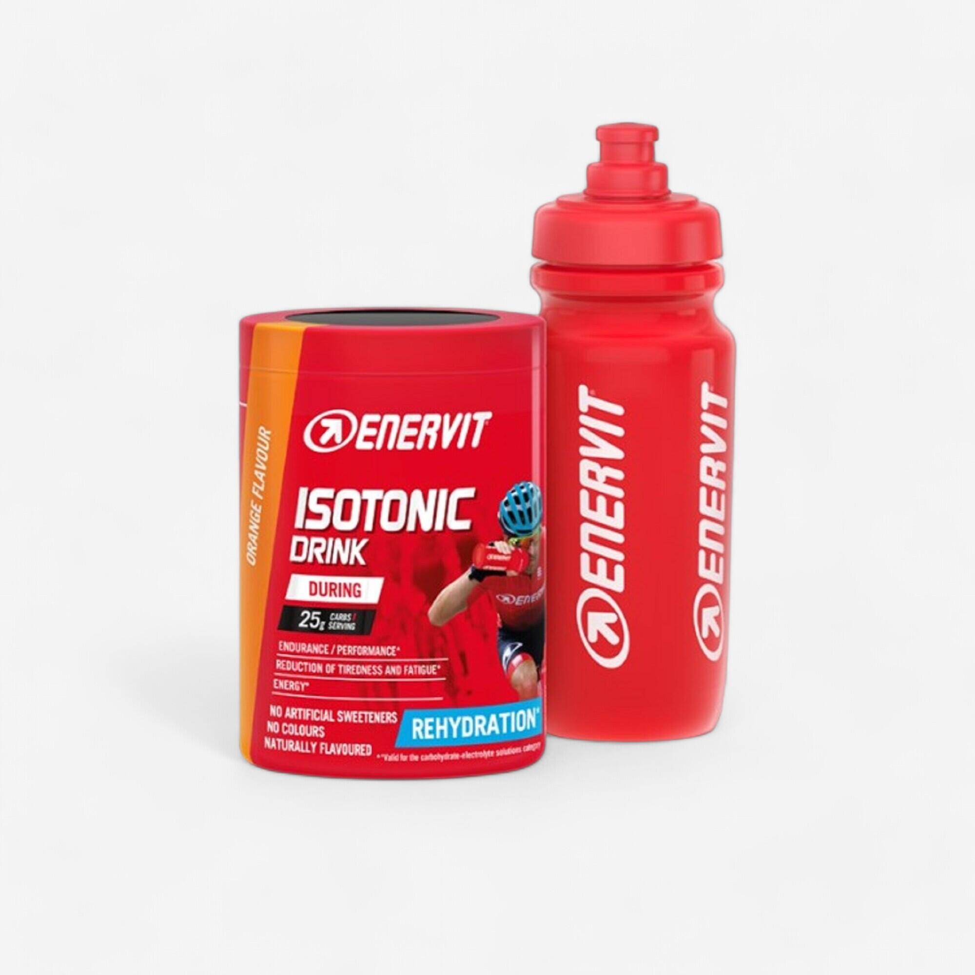 Decathlon | Bevanda energetica Enervit in polvere isotonic drink arancia 420g + borraccia |  Enervit