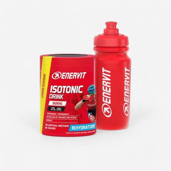Bevanda energetica Enervit in polvere isotonic drink limone 420g + borraccia