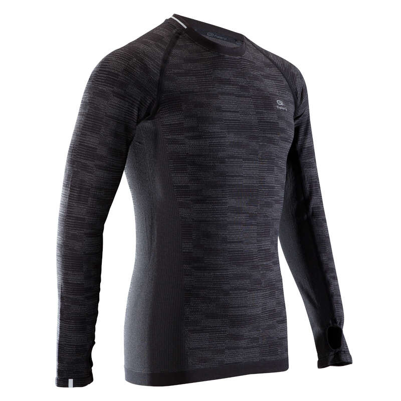 MAN ROAD RUNNING COLD WEATHER CLOTHES - KIPRUN LONG-SLEEVED T-SHIRT KALENJI