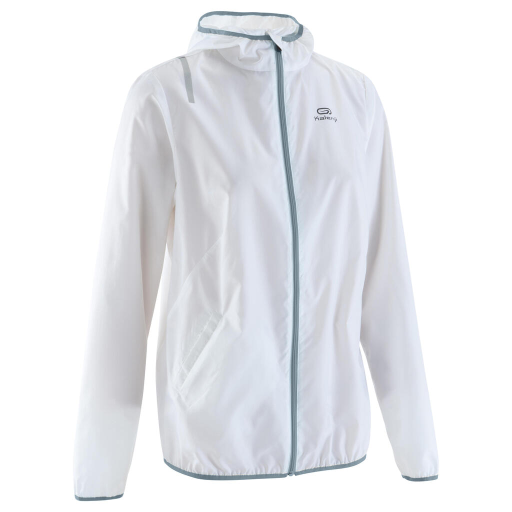 Lauf-Windjacke Run Wind Damen neonfarben koralle