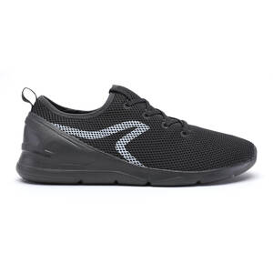 PW 100 Men Walking Shoes - Breathable Mesh, Lightweight, Flex-H Grooves - Black