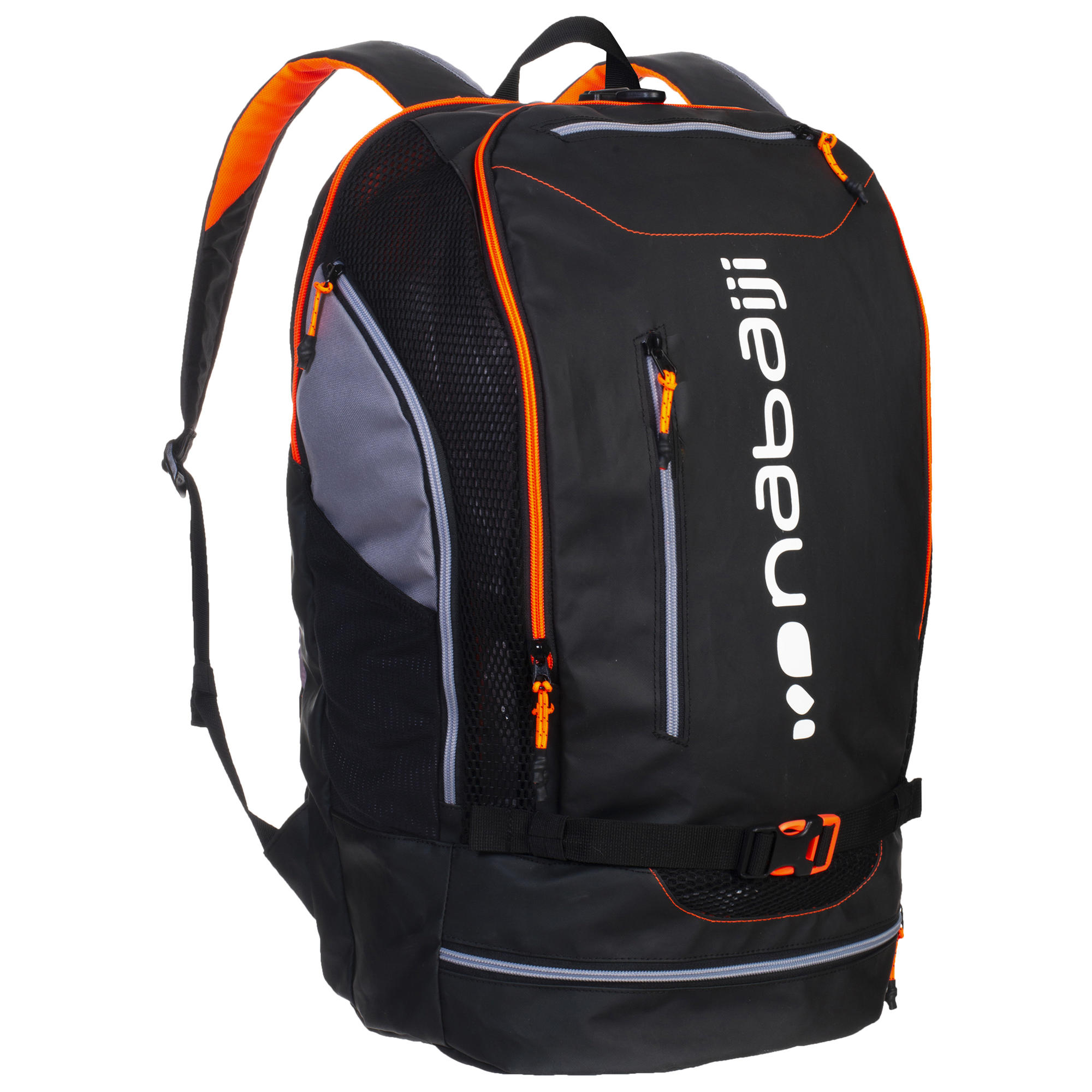 900 40-LITRE SWIM BACKPACK - BLACK RED 