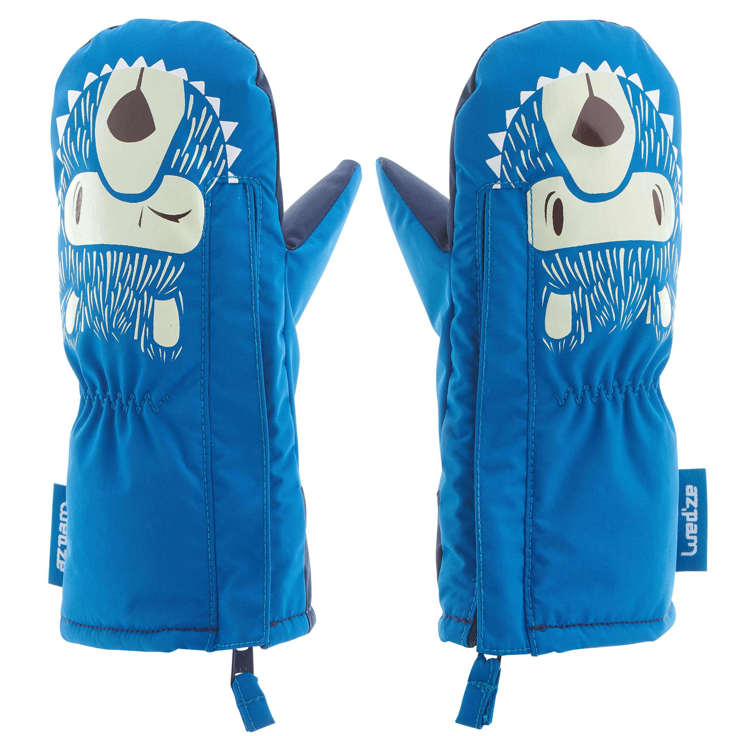 Moufles De Ski Luge Bebe Warm Bleues Lugik Decathlon