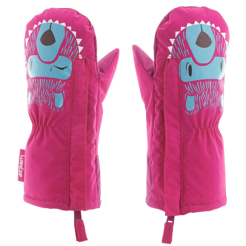 Babies' Ski/Sledge Mittens Warm - Pink