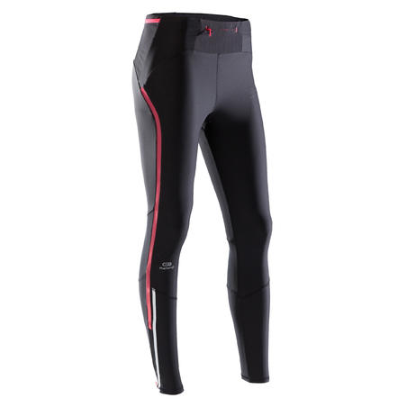 Длинные женские компрессионные тайтсы для бега Kiprun warm 