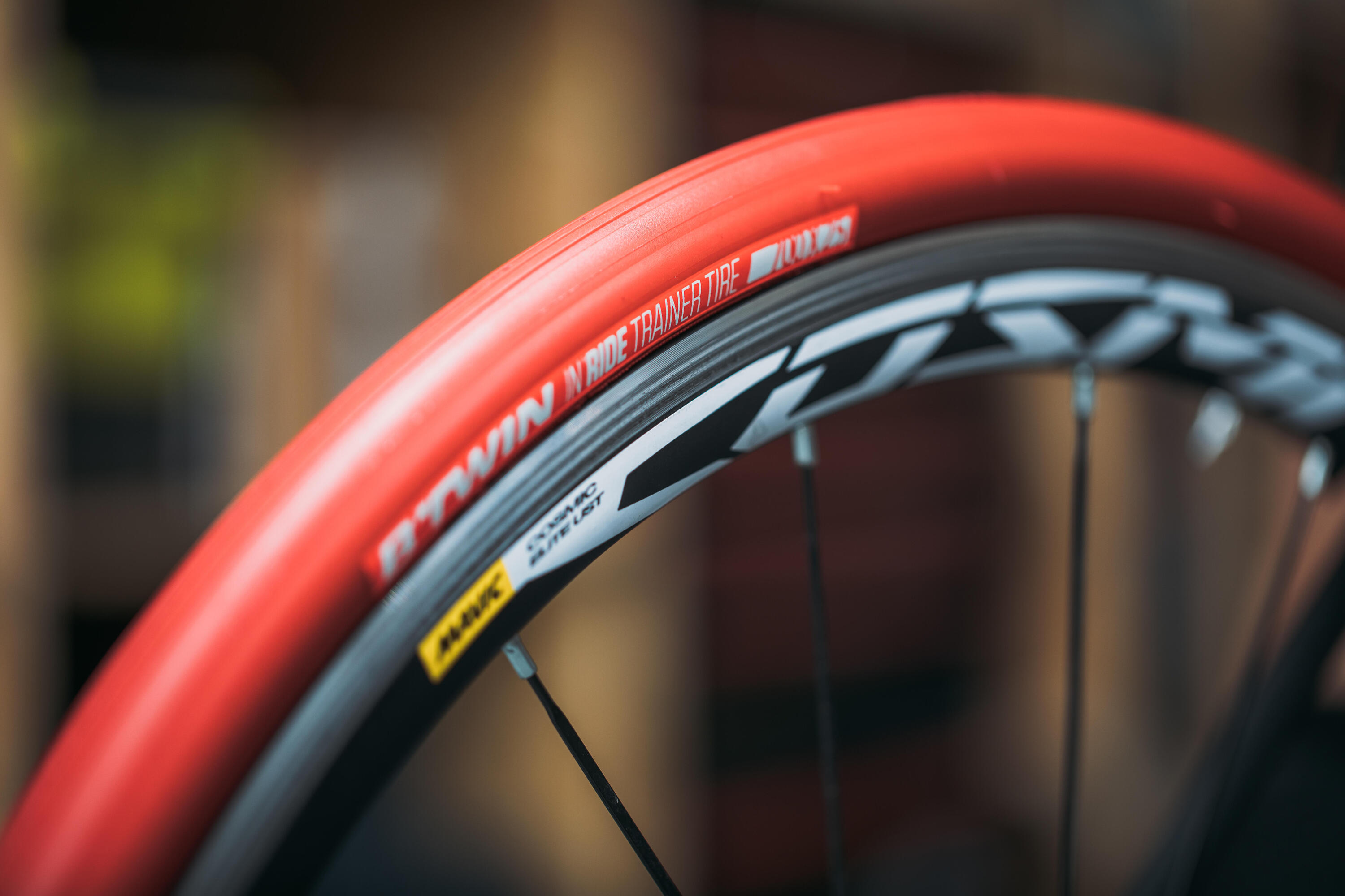 Rodillo Tacx Elite Coperton Rollentrainer-Faltreifen, Rot, 700 X