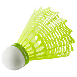 Badminton shuttle in plastic PSC 100 per stuk geel