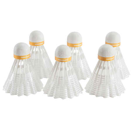 BSC800 Badminton Shuttle 6-Pack - White