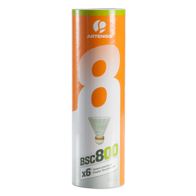 VOLANTS DE BADMINTON BSC800 x 6 BLANC VOLANTS DE BADMINTON BSC800 x 6 BLANC