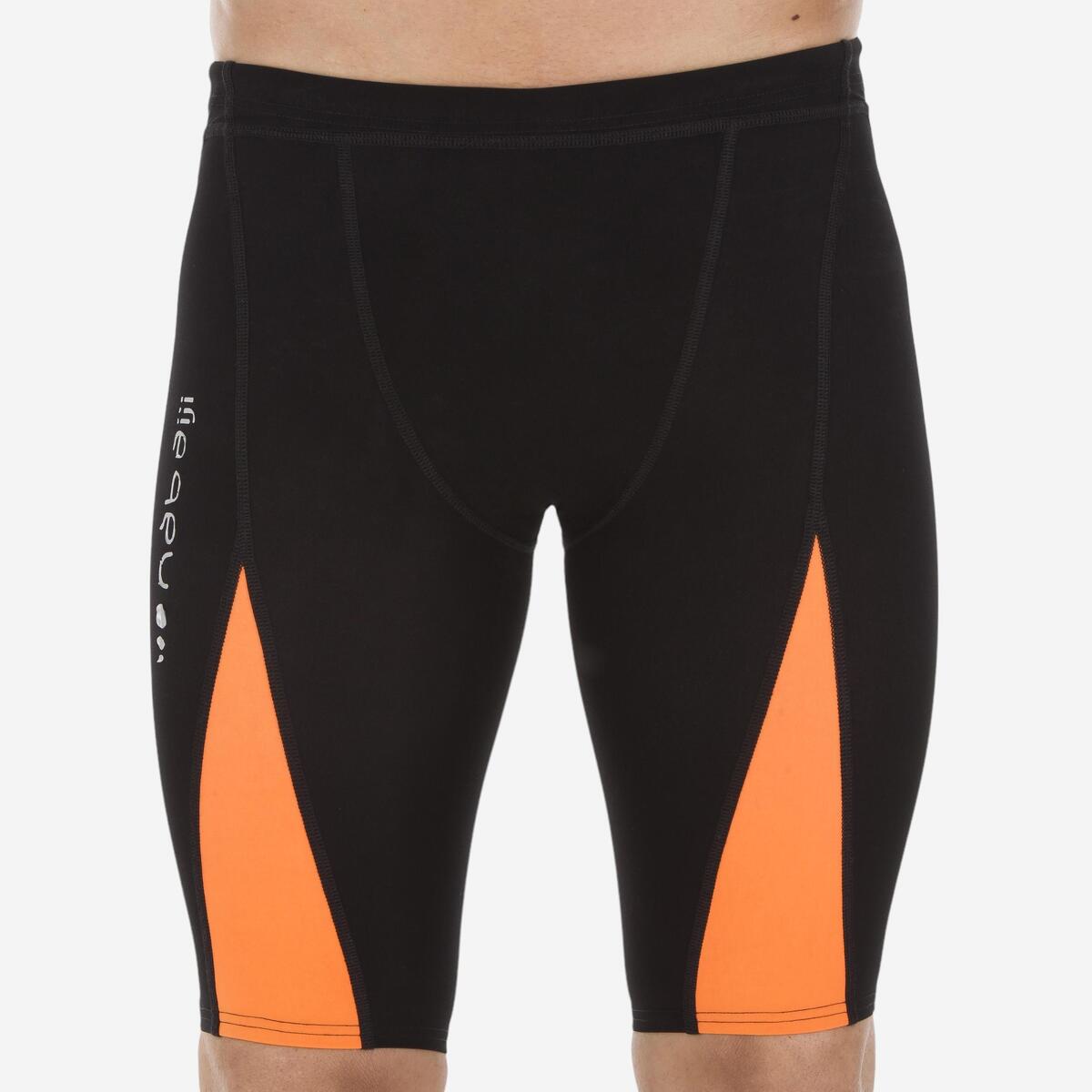 MAILLOT DE BAIN DE COMPETITION NATATION HOMME JAMMER FINA 900 FAST NOIR ORANGE