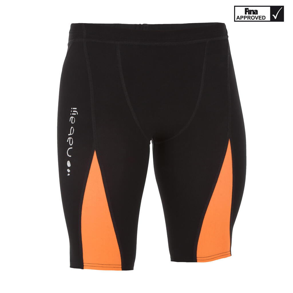 FINA 900 FAST MEN'S COMPETITION JAMMER SHORTS - BLACK ORANGE