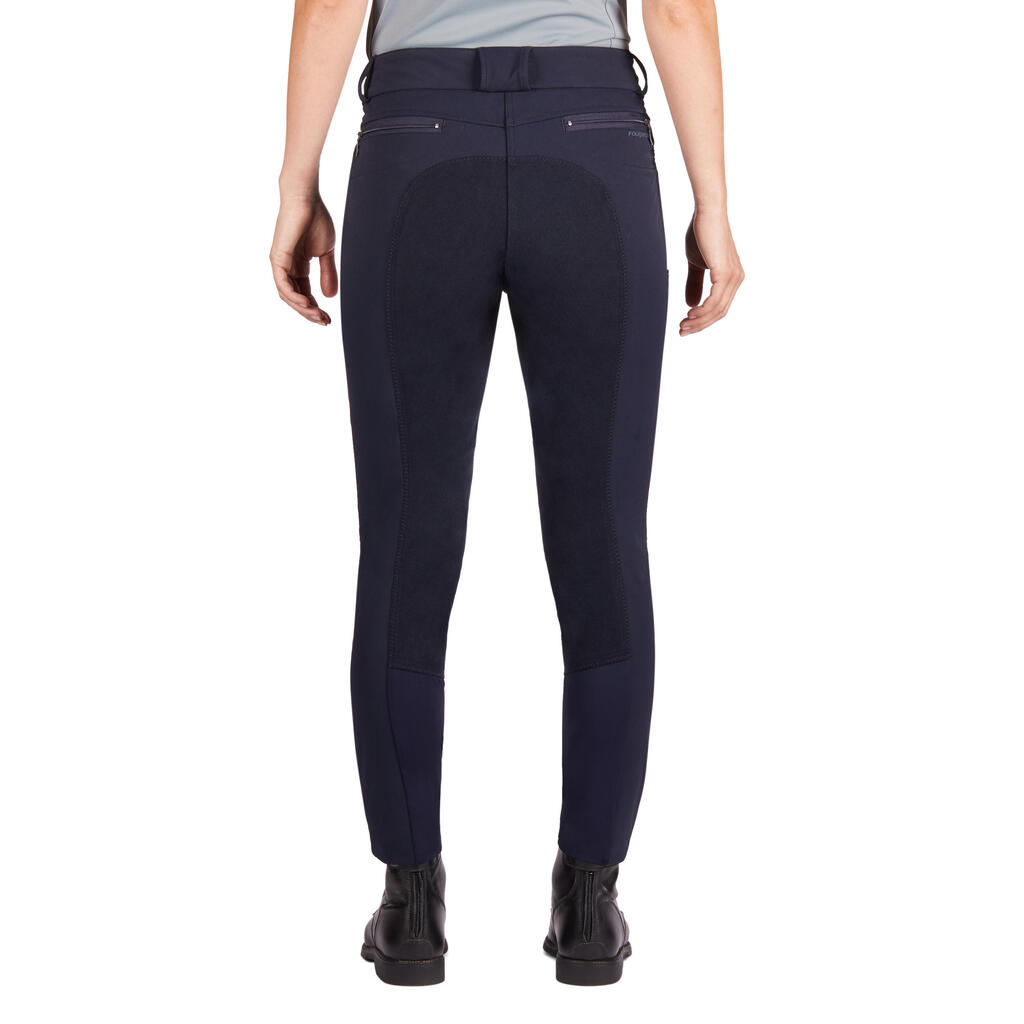 580 Full Seat Women's Horse Riding Jodhpurs - Navy