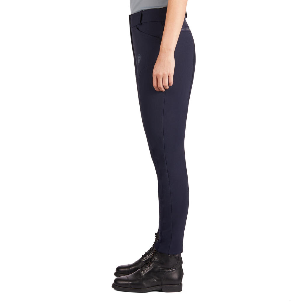 580 Full Seat Women's Horse Riding Jodhpurs - Navy