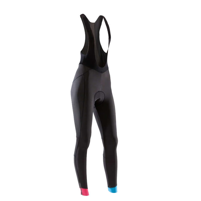 WOMEN COLD WEATHER ROAD APPAREL - RR 900 Women's Road Cycling Bib Tights - Black VAN RYSEL