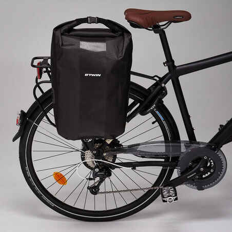 500 Waterproof Pannier Rack Bike Bag 20L - Black