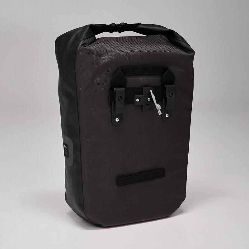 Fietstas 500 20 liter voor bagagedrager waterdicht zwart