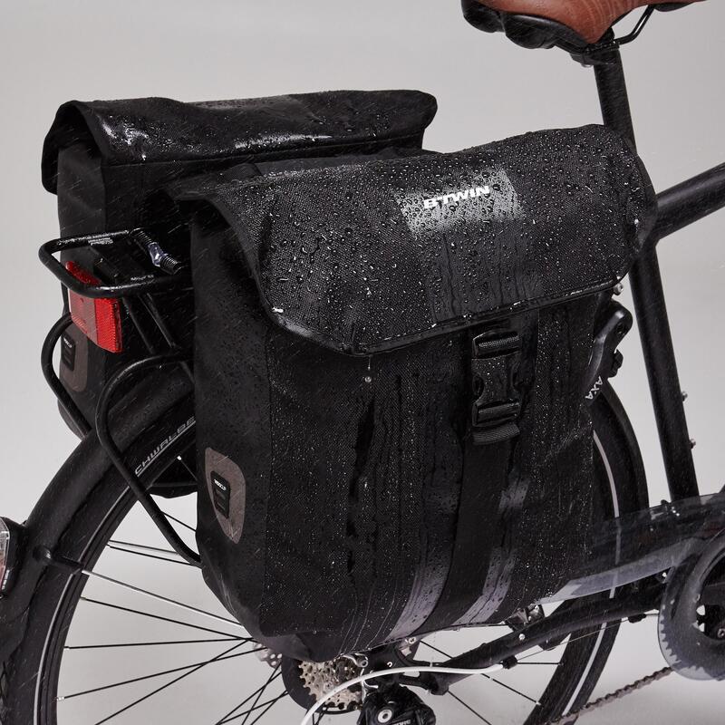 Mondstuk overloop AIDS Dubbele waterdichte fietstas 540 2x20 l voor bagagedrager | ELOPS |  Decathlon.nl