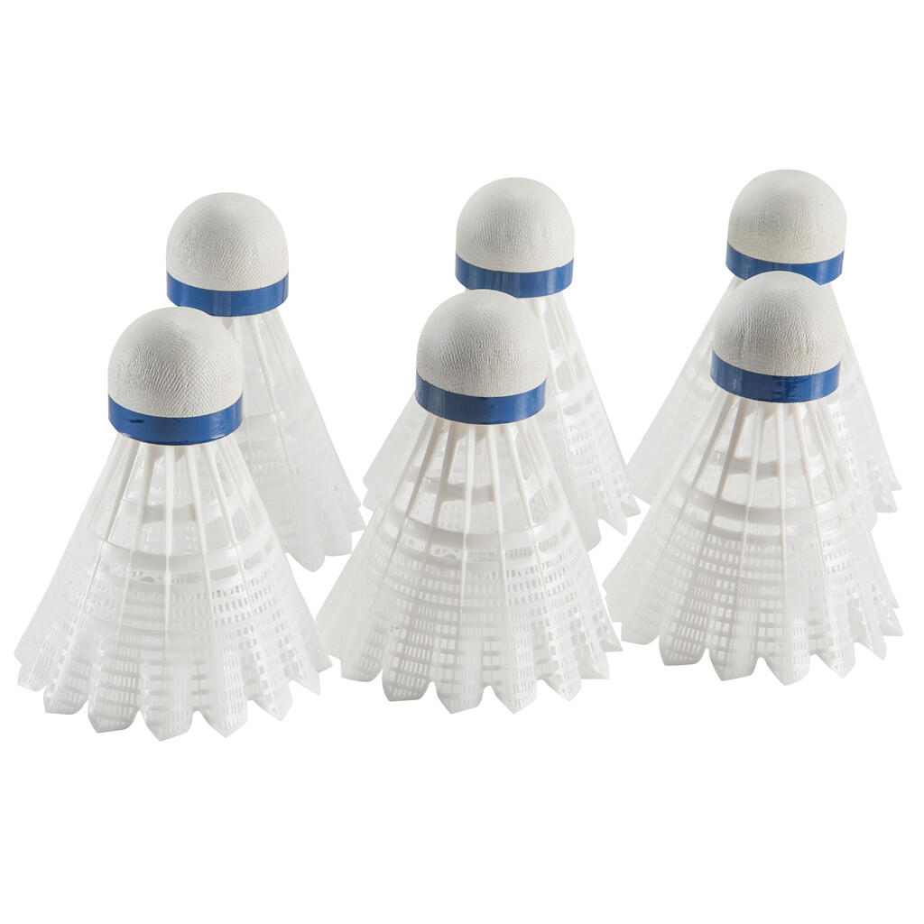 Badminton Shuttlecocks Mavis 2000 6-Pack - White