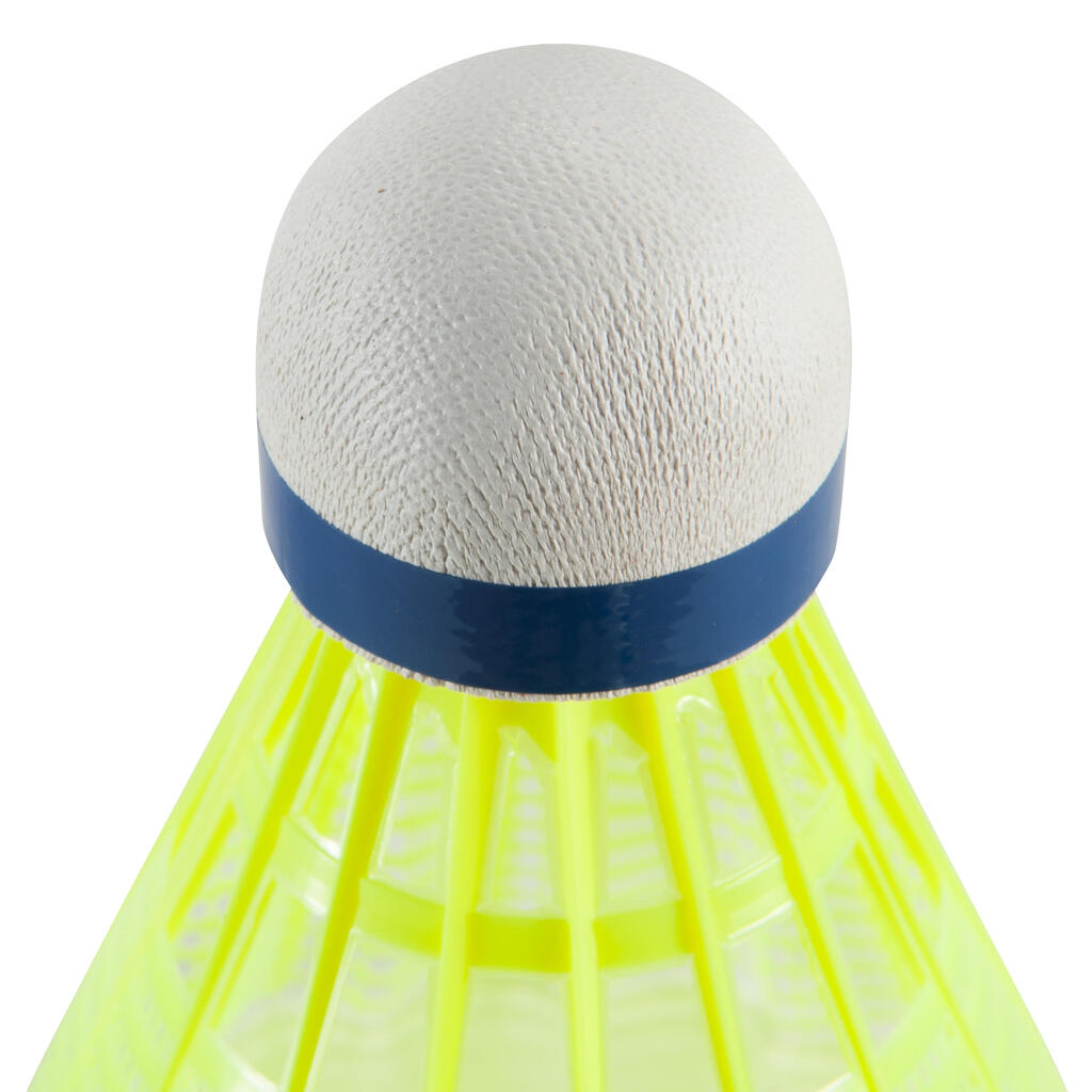 Badmintona plastmasas volāni “Mavis 300”, 6 gab, dzelteni