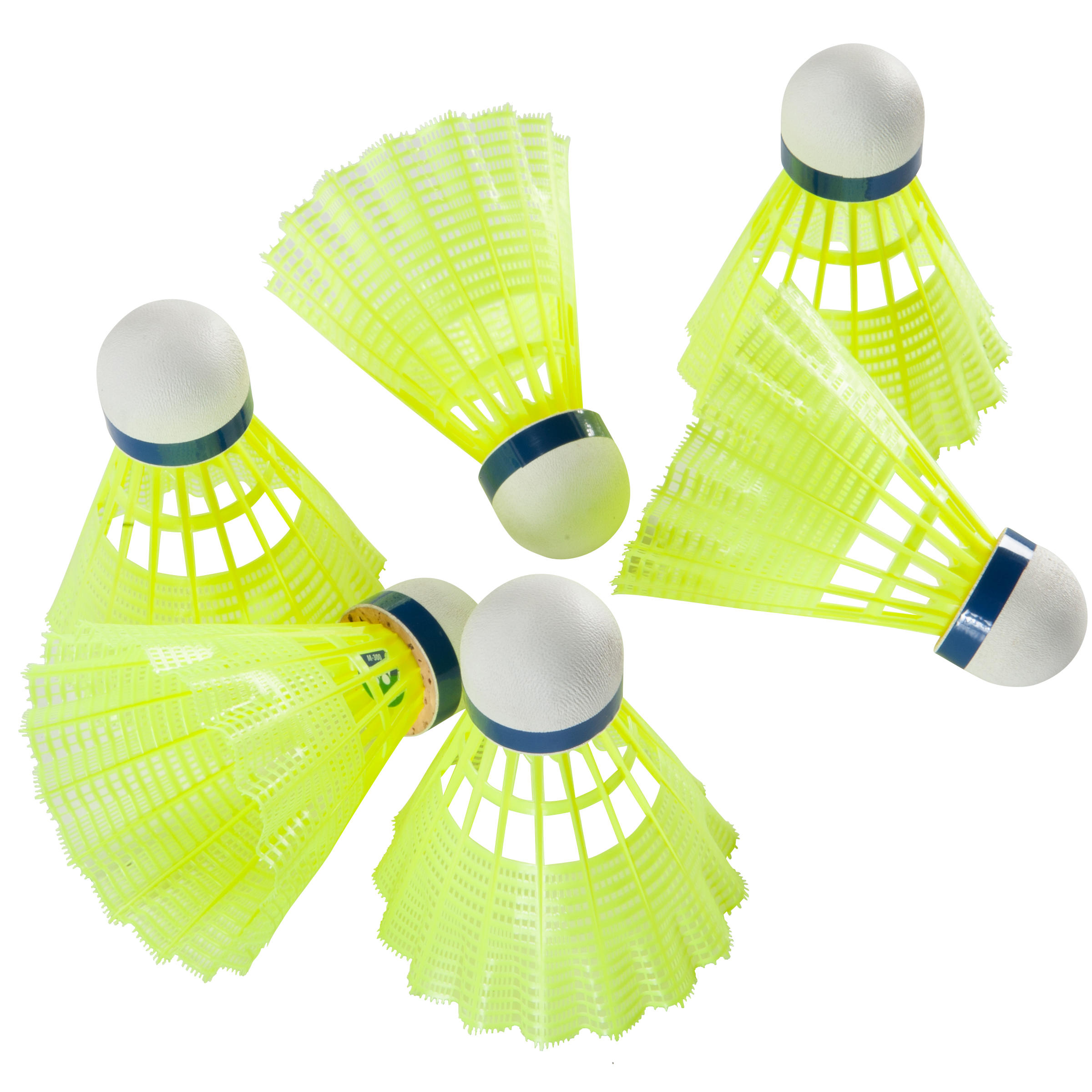 Badminton Plastic Shuttlecocks Mavis 300 6-Pack - Yellow 7/8