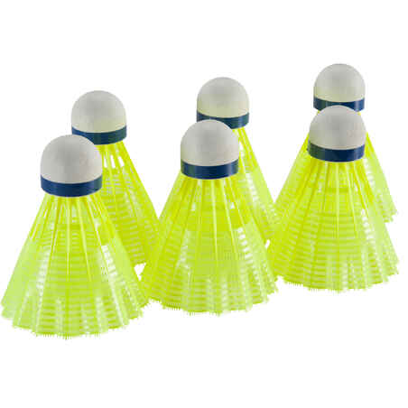 Badminton Plastic Shuttlecocks Mavis 300 6-Pack - Yellow