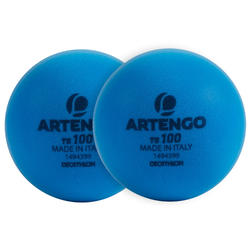 BALLE DE TENNIS TB100 FOAM BLEU X2