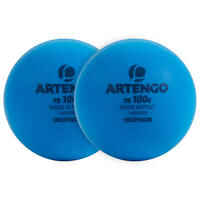 7cm Foam Tennis Ball TB100 Twin-Pack - Blue