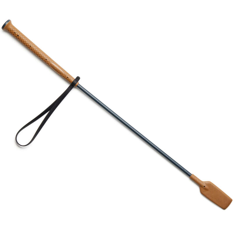 FOUGANZA 500 Horse Riding Crop 58 cm Tan/Grey Decathlon