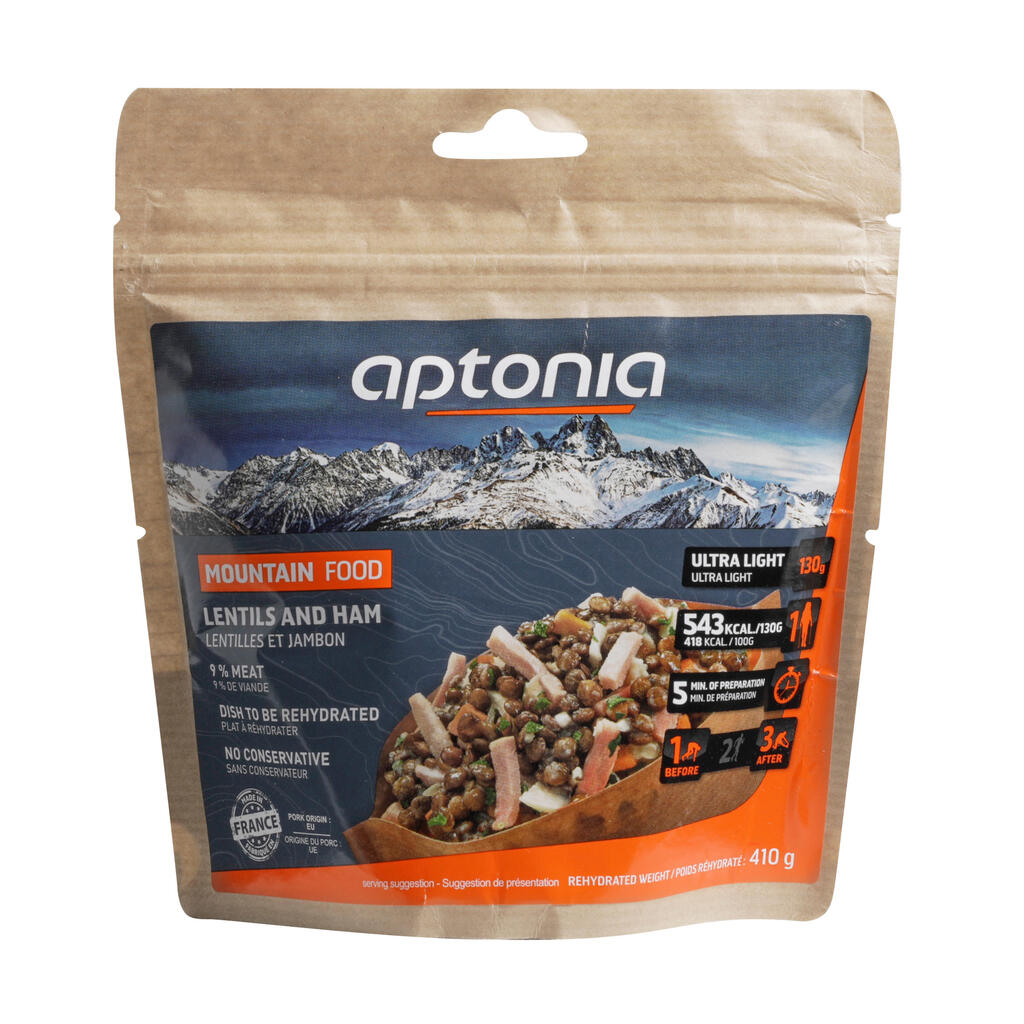 Ham lentil dehydrated mountain food hiking meal - 130 g