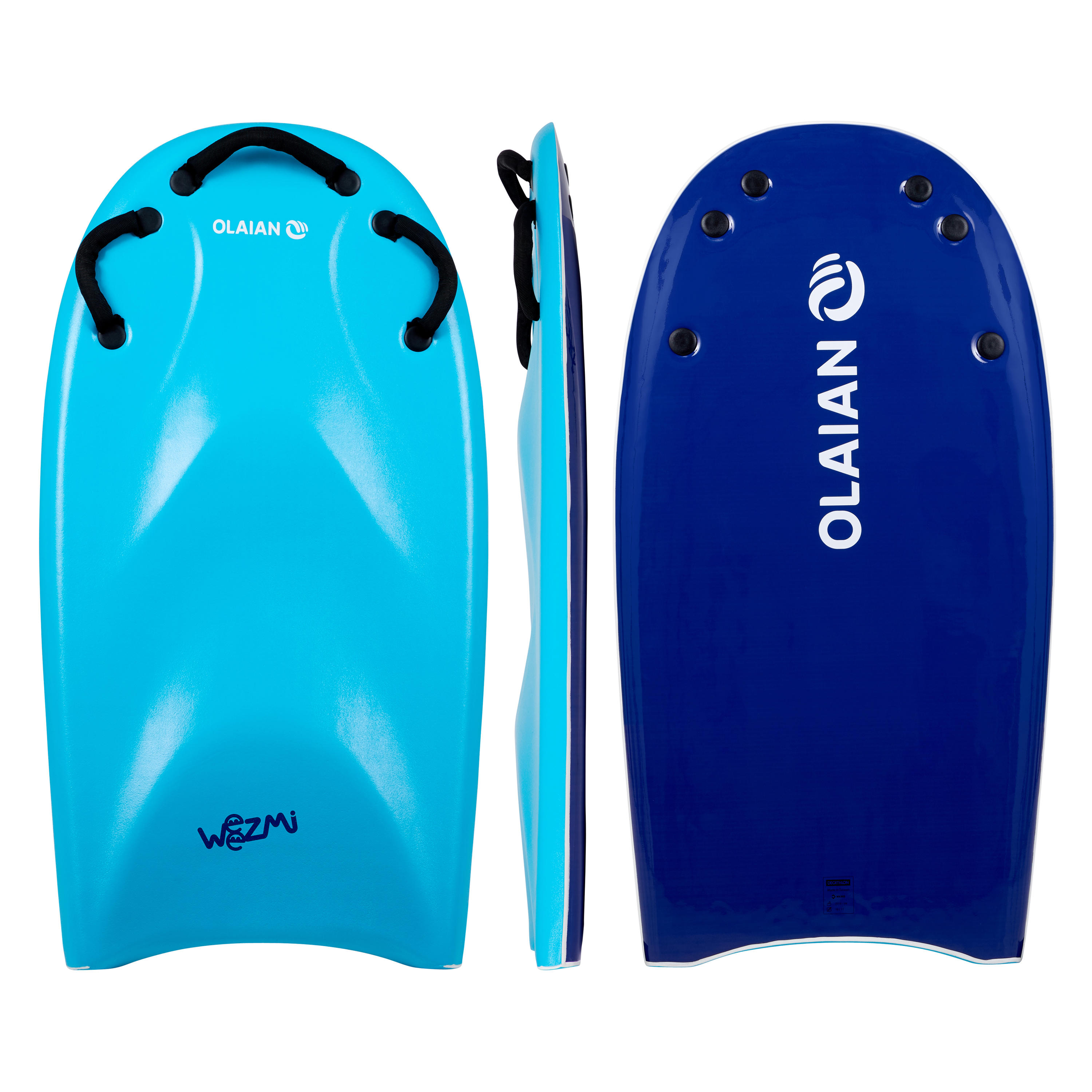 RADBUG Tandem bodyboard Weezmi kind en volwassene blauw met grepen |  Decathlon