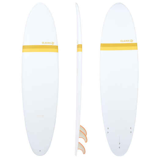 
      500 Hard surfboard 7'2 Longboard. Comes with 3 fins.
  