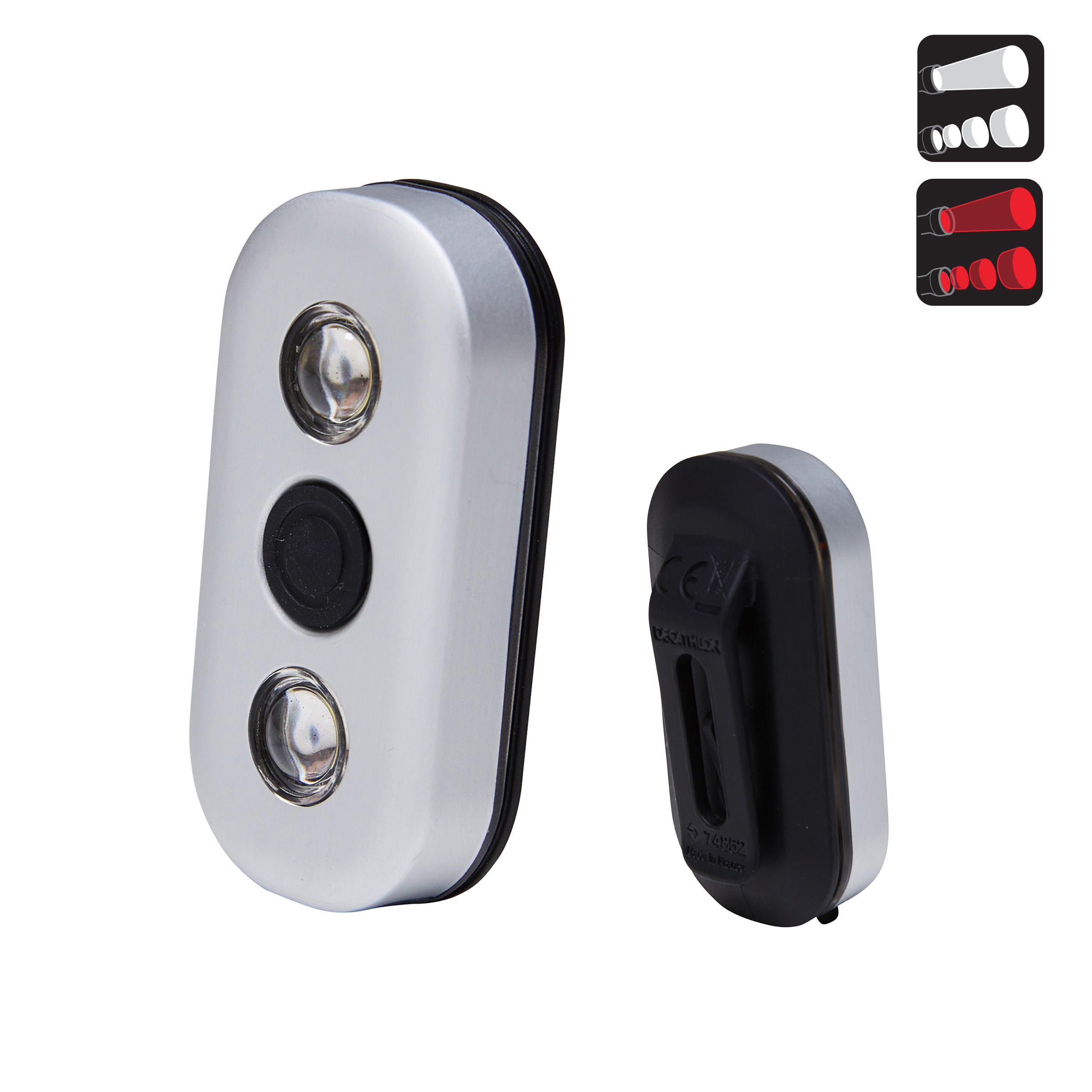 Btwin Fietsverlichting Op Led Cl 900 Voorachter Zwart Usb btwin kopen in de aanbieding